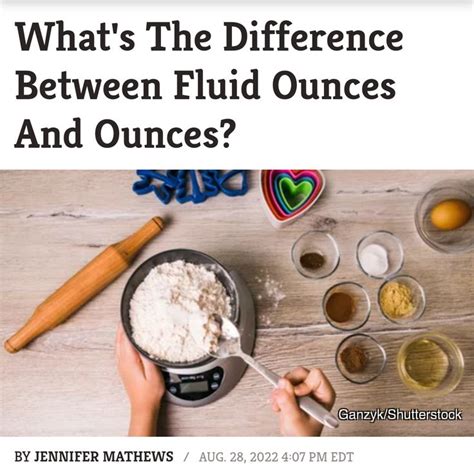 What's The Difference Between Fluid Ounces And Ounces? in 2022 ...