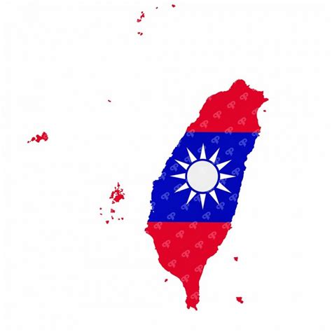 Taiwan Flag Map Vector | P&P group