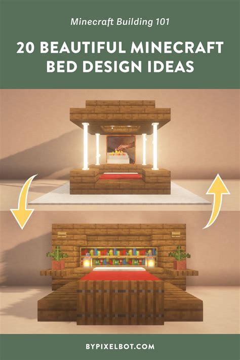 20 Beautiful Minecraft Bed Design Ideas (Double Bed Edition)