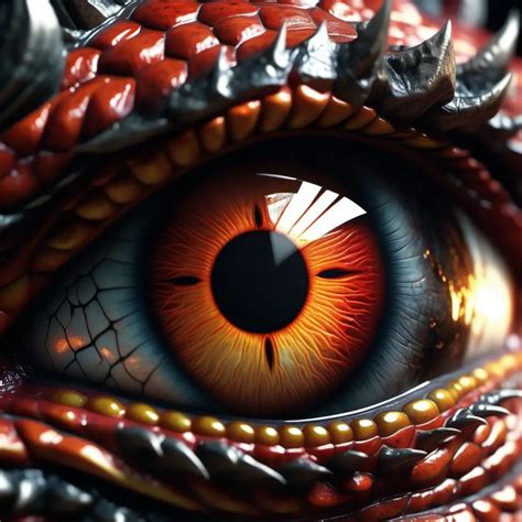 Ultra Realistic Dragon Eye in 4K Detailed CloseUp with Harsh Skin and Volumetric Light | MUSE AI