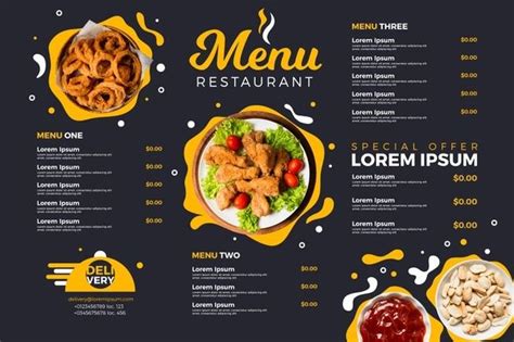 Download Digital Restaurant Menu Horizontal Format for free | Menu restaurant, Food menu design ...