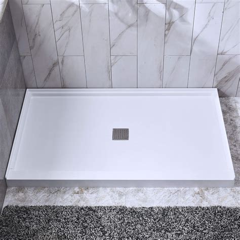 WOODBRIDGE SBR6036-1000C-BN Shower Base, 60"x 36", White with Brushed Nickel Cover - Amazon.com