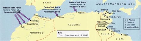 Asisbiz Artwork showing a map of North Africa Operation Torch 0A