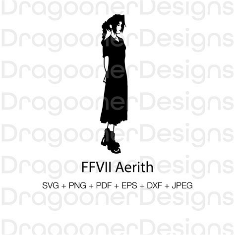 Final Fantasy VII Aerith SVG, Final Fantasy Clipart Svg, Final Fantasy ...