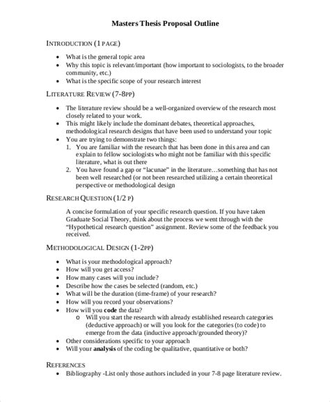 Thesis Proposal Template - 10+ Word, PDF Document Downloads