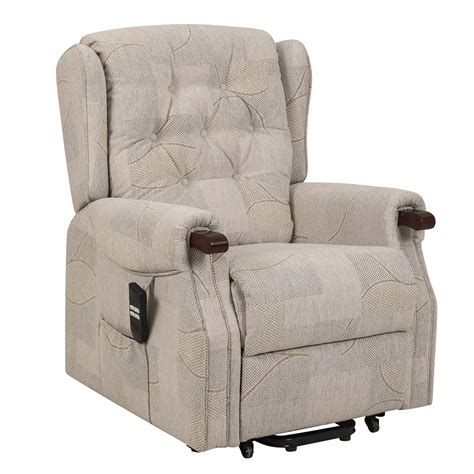 Warwick Electric rise and recliner mobility chair with wooden knuckles - Elite Care Direct