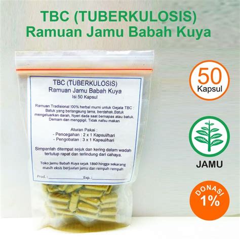 Jual TBC TUBERKULOSIS Ramuan Jamu Babah Kuya Isi 50 Kapsul Batuk berdahak Batuk mengeluarkan ...