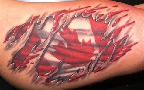 18 Patriotic Canadian Flag Tattoos - TattooBlend