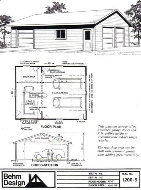 30 X 40 Garage Floor Plans - floorplans.click