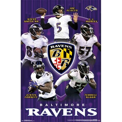 Baltimore Ravens Team Stars 22" x 34" NFL Football Poster - Walmart.com ...