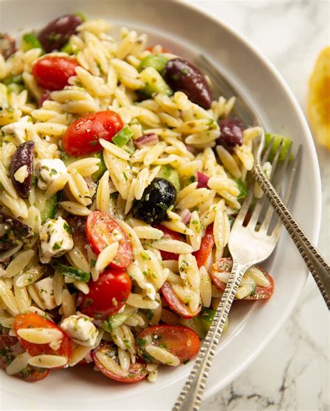 Greek Orzo Pasta Salad | Don't Go Bacon My Heart