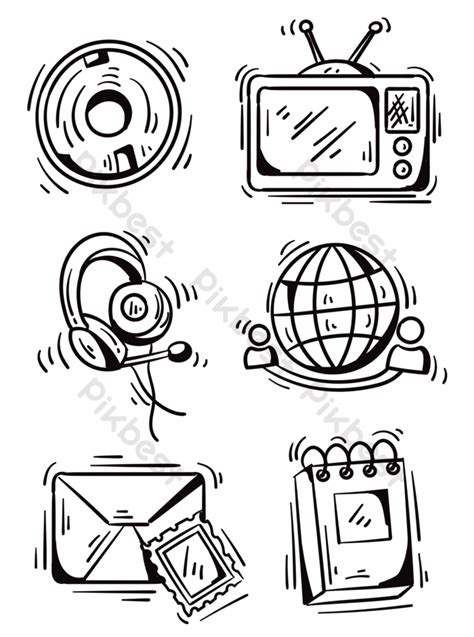 Drawing Communication Icon Design Elements | AI Free Download - Pikbest