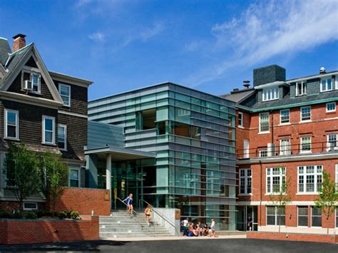 Wheeler School Student Center Is a Green-Roofed Glass Gem