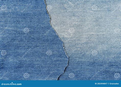 Ripped Denim Fabric Close-up Stock Image - Image of texture, color: 282494847