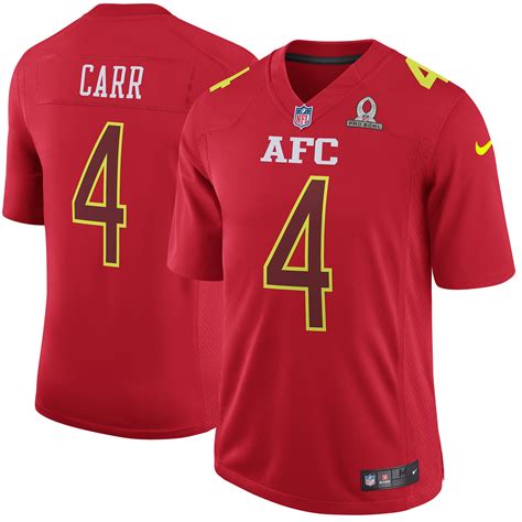 Nike Derek Carr AFC Red 2017 Pro Bowl Game Jersey