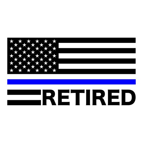 Thin Blue Line Retired American Flag Decal – Tactical Front Liner