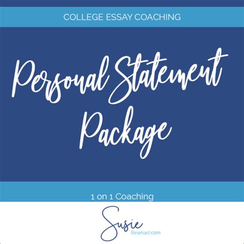 Personal Statement Package (1-on-1 coaching) | Susie Rinehart