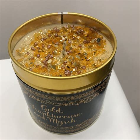 Gold Frankincense and Myrrh Scented Candle - Etsy