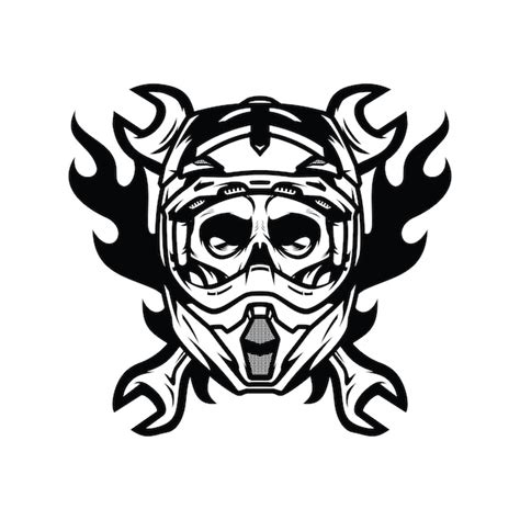 Premium Vector | Skull ghost rider road vector logo design illustration