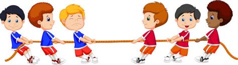 Royalty Free Kids Tug Of War Clip Art, Vector Images & Illustrations ...