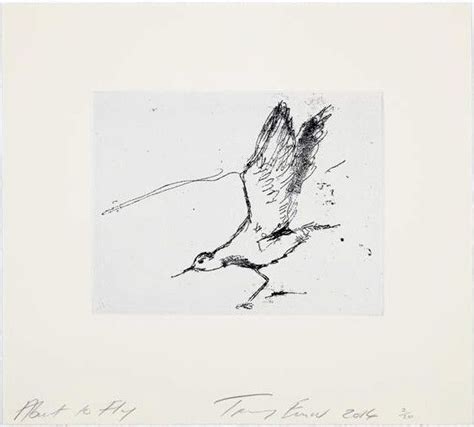 Tracy Emin 200-count edition monoprint titled "About to Fly". | Rise art, Art, Tracey emin