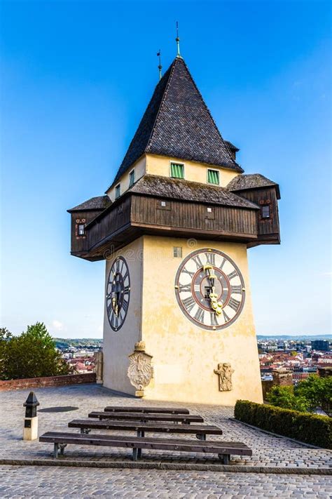 Clock Tower - Graz, Styria, Austria Stock Image - Image of hill, bell ...