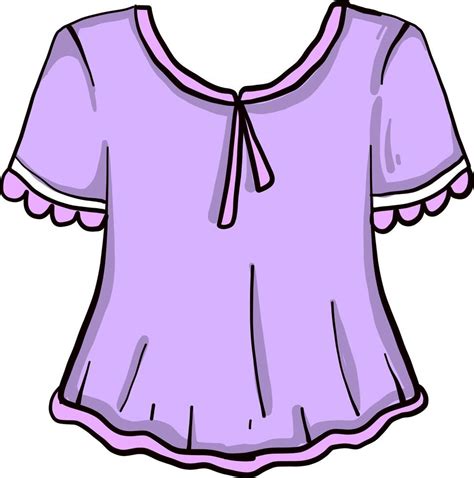 Violet blouse, illustration, vector on white background. 13753623 Vector Art at Vecteezy