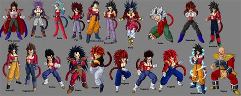 All super Saiyans 4 together by brunomu on DeviantArt