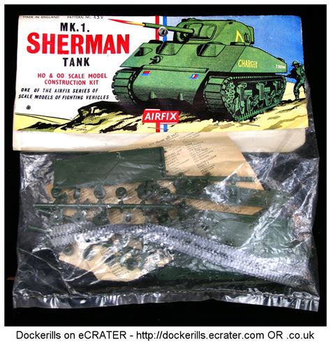 Vintage Airfix MK.1 Sherman Tank. Type 2 bag Kit. HO / OO Scale ...