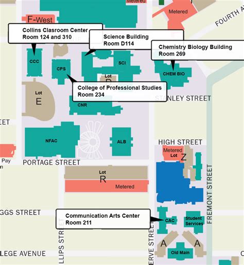 Distance Learning Classroom Map - Information Technology | UWSP