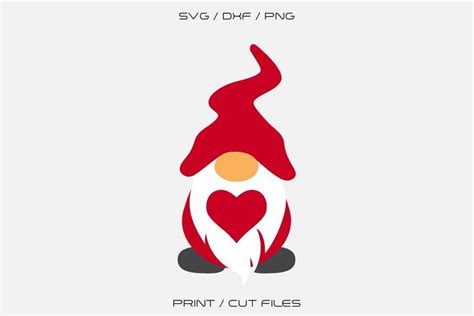 Gnome Svg, Valentine Gnomes Svg, Cricut File (430248) | SVGs | Design ...