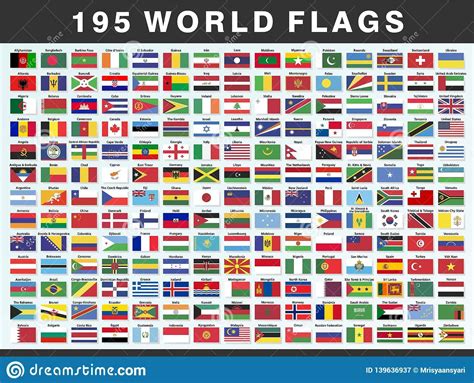 World National Flags of Countries Stock Vector - Illustration of world, education: 139636937 ...