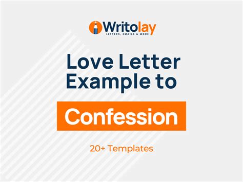 Confession Love Letters: 4 Templates - Writolay