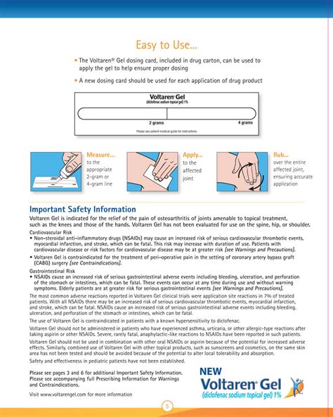 Important Dosing Information for Voltaren Gel