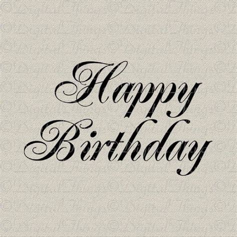 Happy Birthday Script Wall Decor Art Typography Word Art