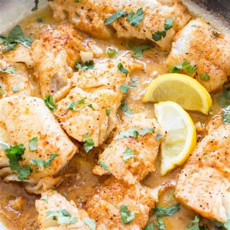 Buttered Cod Fish in Skillet (VIDEO) - Valentina's Corner