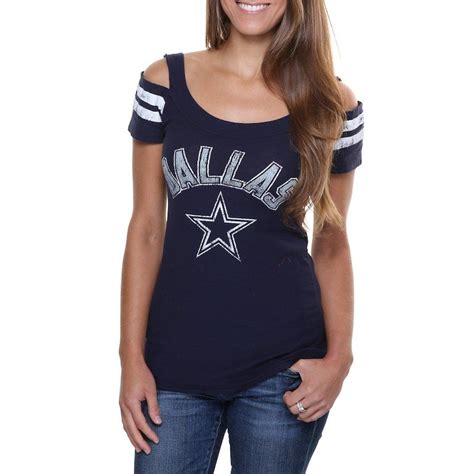 Dallas Cowboys Womens Chrysanthemum T-Shirt - Navy Blue | Dallas ...