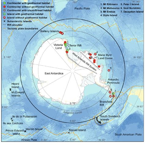 1 Locations of Volcanoes and major tectonic features in and near ...