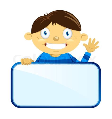 A vector illustration of a boy with a ... | Stock vector | Colourbox