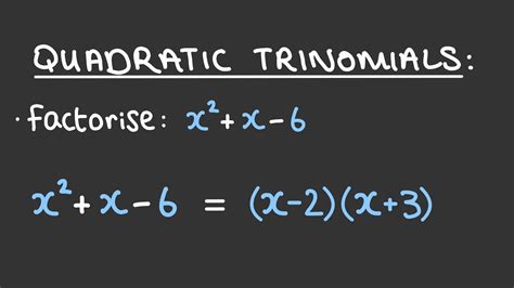 How to Factorise a Quadratic Trinomial - YouTube