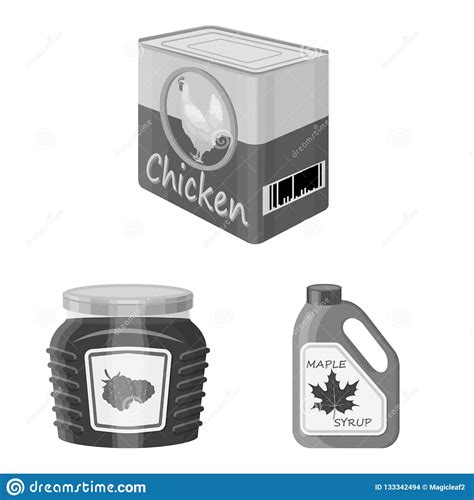 Vector Design of Can and Food Icon. Collection of Can and Package Stock Vector Illustration ...