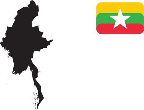 map and flag of Myanmar 11175579 Vector Art at Vecteezy