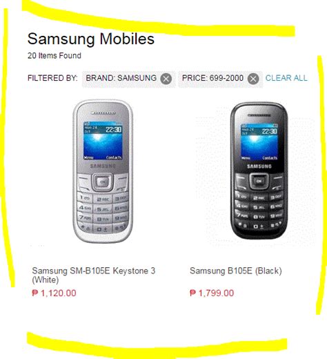 List of Cheap Samsung Mobile Phone with LESS than 2000 pesos price worth