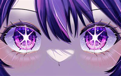 Download 4k, Ai Hoshino, purple eyes, Oshi no Ko, manga, portrait, Oshi no Ko manga series ...