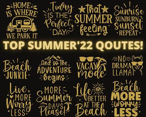 Summer Quotes SVG PNG DXF, Summer Svg, Inspirational Summer Quotes, Summer Clipart, Summer Vibes ...