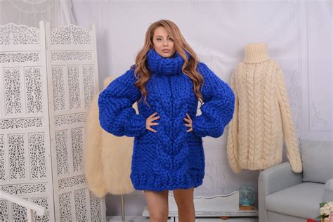 Blue Cable Knit Sweater Tiffy Mohair Merino Sweater Woman - Etsy | Blue ...