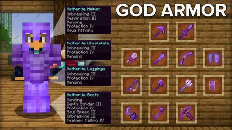 Best Enchantments For All Armor and Items in Minecraft - YouTube ...