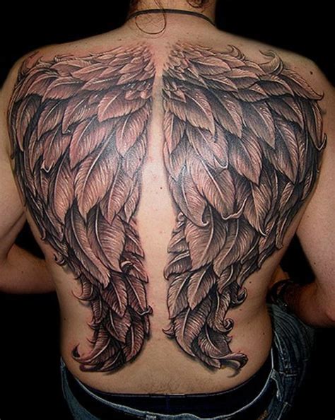 Large black wings tattoo on back - Tattooimages.biz