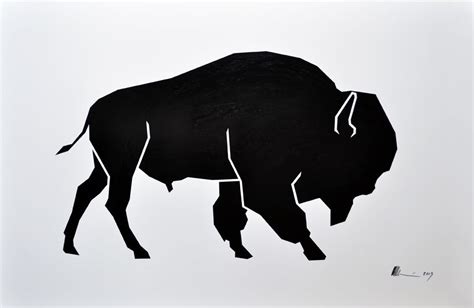 Bison India Ink Drawing on Yupo Paper