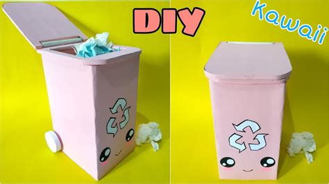 DIY | How To Make Cute Trash Bin From Cardboard | Best Out Waste From Cardboard - YouTube